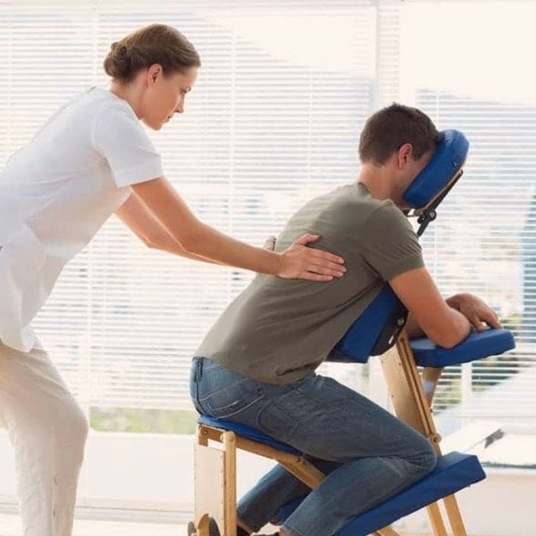 Massage sur chaise